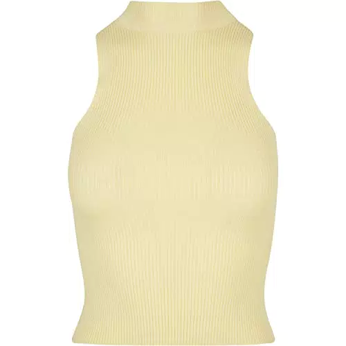 Urban Classics Damen Ladies Short Rib Knit Turtleneck Top T-Shirt