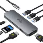 USB C zu Dual HDMI Hub 8 in 1 USB C Docking Station Dual Monitor auf 2 HDMI