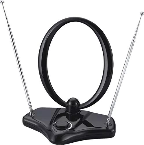 Vantage VTA74 Zimmerantenne DVB-T2 mit Verstärker, schwarz
