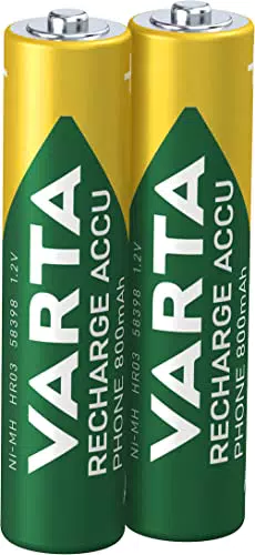 VARTA Batterien AAA, wiederaufladbar, 2 Stück, Recharge Accu Phone