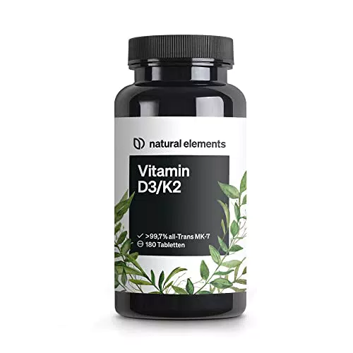 Vitamin D3 + K2 Depot 180 Tabletten Premium-Qualität: K2VITAL von Kappa 99