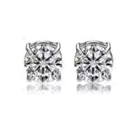Vogem Magnet Ohrringe Damen Rund Zirkonia Magnetische Ohrringe Ohne Ohrloch Non Piercing Ohrclips Edelstahl 8mm