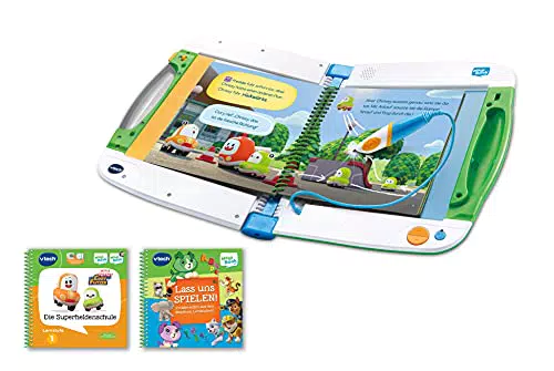 VTech MagiBook v2 inklusive 2 Lernbüchern Interaktives Lernbuchsystem zur Vorbereitung auf den Kindergarten und die Schule Für Kinder von 2-7 Jahren