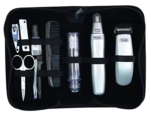 WAHL 9962-1816 Reise-Set / Batteriebetriebener Bartschneider und Nasen/Ohrhaartrimmer