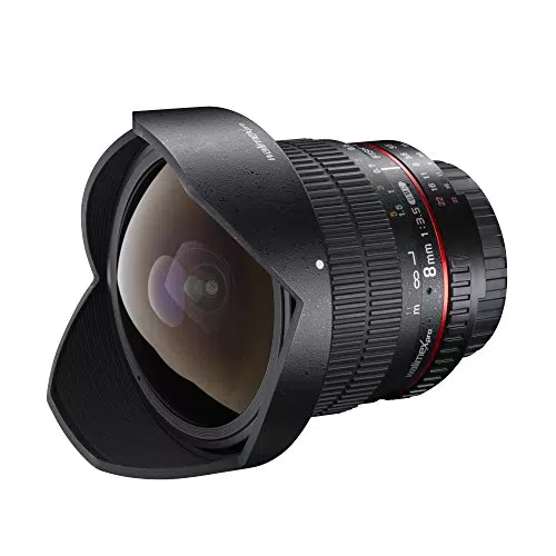 Walimex pro 8mm F3.5 Fisheye für Nikon F - Weitwinkel Fish Eye Festbrennweite manueller Fokus