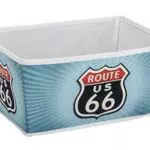 WENKO 21611100 Aufbewahrungskorb Vintage Route 66 M - Badkorb