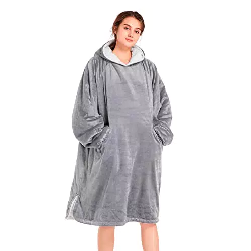 Winthome Oversized Hoodie Decke, Kuschelpullover Damen Warm Weich