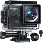 WOLFANG GA100 Action Cam 4K 20MP Unterwasserkamera WiFi 40M wasserdichte EIS Bildstabilisator Helmkamera 170°Weitwinkel Camcorder