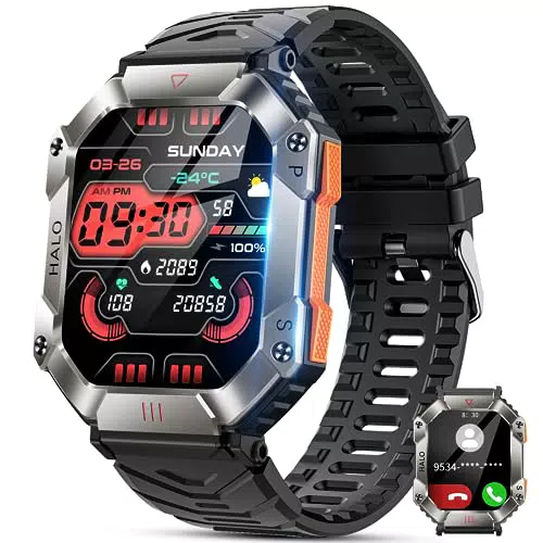Xeletu Smartwatch Herren mit Telefonfunktion, 2, 0" Touchscreen Uhren 30+ Tage Batterie