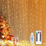 Yizhet Lichtervorhang 3x3m LED Lichterketten Vorhang LED Lichterkettenvorhang mit 8 Modi