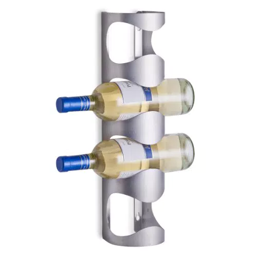 Zeller 27365 Wand-Flaschenhalter, Edelstahl, 11, 5x9