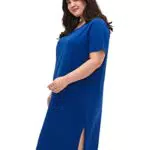 Zizzi Damen Große Größen Kleid Baumwolle Kurze Ärmel Gr 54-56 Surf The Web
