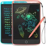 2 Stück LCD-Schreibtafel, buntes Bildschirm, Doodle Board