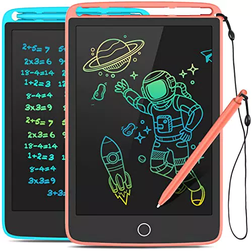 2 Stück LCD-Schreibtafel, buntes Bildschirm, Doodle Board