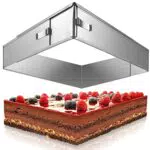 4smile Backrahmen rechteckig verstellbar Edelstahl Backform rechteckig - Formstabile Kuchenform eckig zum Backen und für die Torten-Zubereitung