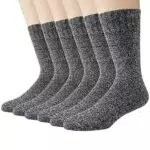 6 Pairs Mens Wool Socks, Thick Warm Breathable Crew Socks for Winter