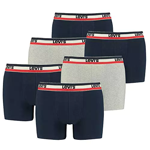 6er Pack Herren Levis SPRTSWR Logo Boxer Brief Boxershorts Unterwäsche Pants