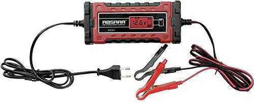 Absaar 158002 Batterieladegerät Evo 6.0 12/24V, Rot/Schwarz