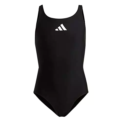 adidas Mädchen 3 Bars Sol St Y Swimsuit, Black/White