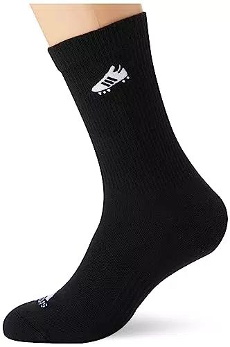 Adidas, Soccer Boot Embroidered, Socken, Schwarz-Weiss Unisex-Adult