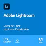 Adobe Photoshop Lightroom inkl. 1TB Cloud Speicher, 12 Monate Subscription Karte