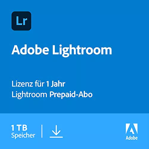 Adobe Photoshop Lightroom inkl. 1TB Cloud Speicher, 12 Monate Subscription Karte