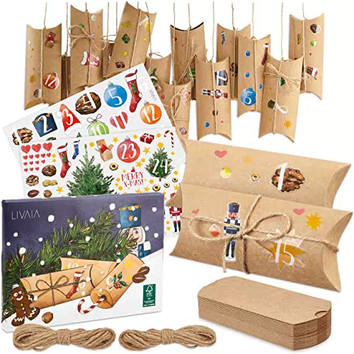 Adventskalender zum Befüllen: Schöner DIY Adventskalender zum Selbstbefüllen mit Kartons