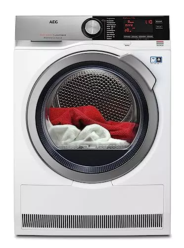 AEG T8DE86685 Wärmepumpentrockner / AbsoluteCare / Wolle-Seide-Outdoor trocknen / 8 kg / Energiesparend / Mengenautomatik / Knitterschutz / Kindersicherung / Schontrommel / Trommelbeleuchtung