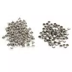 Akozon Doppelkappe Nieten 100 Sets 8x8mm Doppelkappe Niet Metall Lederhandwerk Reparaturen Nieten Spike Dekoration für DIY Leder Handwerk Reparieren Dekoration Snap Fastener