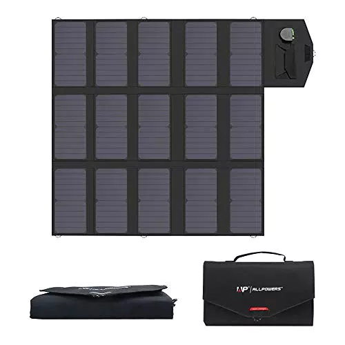 ALLPOWERS 100W Faltbares Solarpanel Solar ladegerät Solarmodul für Tragbare Powerstation mit 2 x USB Anschluss Outdoor Solargenerator für Reisen
