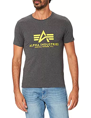 Alpha Industries Herren Basic T-Shirt, Charcoal Heather