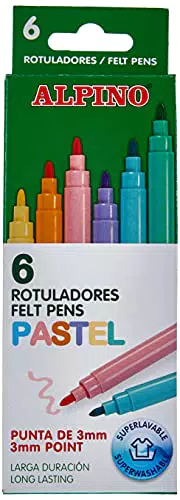 Alpino AR001004 Fasermaler mit 3 mm Spitze, Pastell