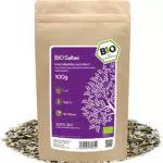 amapodo Salbeitee Bio 100g - Salbei Tee lose - Salbeiblätter getrocknet - Kräutertee geschnitten als Gewürz - Geschenke für Frauen - salvia officinalis