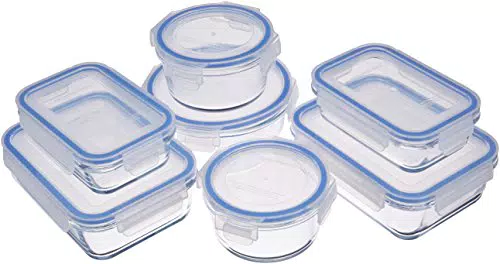 Amazon Basics - Frischhaltedosen aus Glas für Lebensmittel