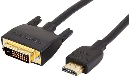 Amazon Basics HDMI A -zu-DVI-Adapterkabel, 1.8 m, Nicht für den Anschluss an SCART- oder VGA-Anschlüsse