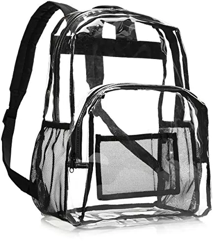 Amazon Basics - Schulrucksack, Transparent