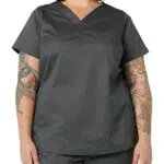 Amazon Essentials Damen Klassisch geschnittenes Scrub-Top mit V-Ausschnitt und kurzen Ärmeln