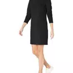 Amazon Essentials Damen Langärmliges Fleecekleid mit Rundhalsausschnitt und Überknielänge
