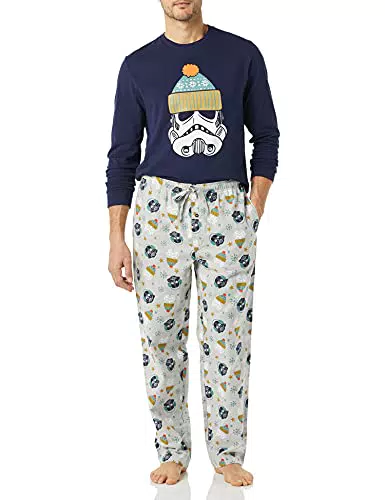 Amazon Essentials Disney, Marvel, Star Wars, Princess Herren Schlafanzug-Schlaf-Sets Flanell
