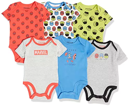 Amazon Essentials Disney, Marvel, Star Wars Unisex Baby Kurzärmelige Bodys