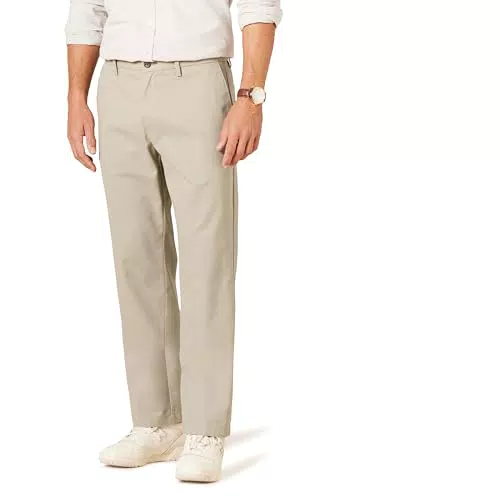 Amazon Essentials Herren Knitterfreie Flatfront-Chinohose mit klassischer Schnitt