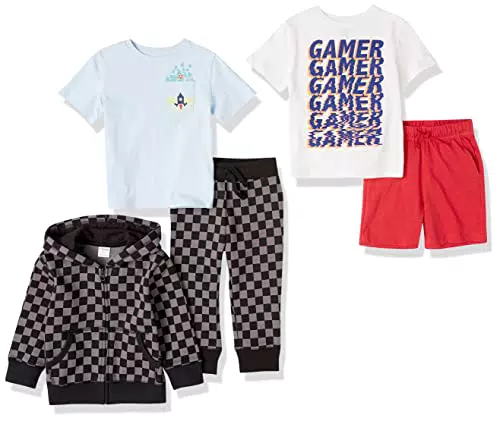 Amazon Essentials Jungen Jogginganzug, T-Shirts, Shorts Zum Kombinieren Outfit/Geschenksets