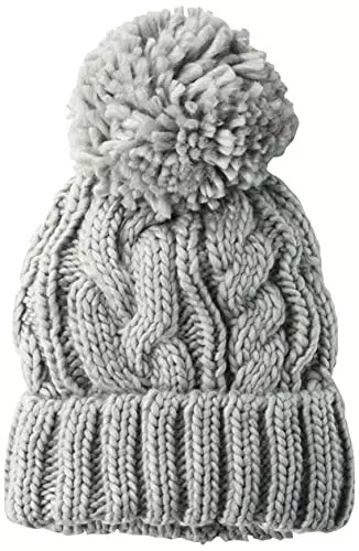 Amazon Essentials Women's Chunky Cable Beanie with Yarn Pom Mütze