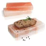 Amazy BBQ Salzstein zum Grillen Hochwertiger Grillstein aus Salz für die Zubereitung von Fleisch und Fisch mit leckerer Salzkruste auf dem Grill oder im Backofen