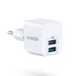 Anker PowerPort Mini Duales Wandladegerät, Extrem kompaktes USB-Ladegerät