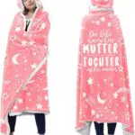 AOKILE Geschenk für Tochter, Sterne Hoodie Decke mit Ärmeln und Kapuze Tochter Geschenk Sherpa Flauschige Decke Mikrofaser Fleece Soft Geschenke für Tochter Mutter Oma TV-Decke
