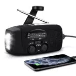 AOZBZ kurbelradio, solarbetriebenes Handkurbel-Notfall-FM/AM/NOAA-Radio mit 3-LED-Taschenlampe und 2000 mAh Powerbank für Smartphones