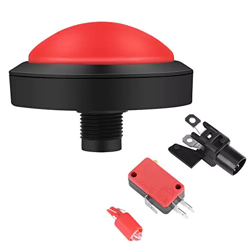 Arcade Button, 100mm DIY Massive Arcade-Spiel-Taste mit LED Convexity Console Ersatz Arcade Machine Video Games Parts