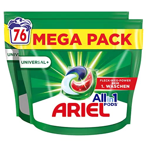 Ariel Allin1 PODS, Flüssigwaschmittel-Kapseln Universal+ 76 Waschladungen