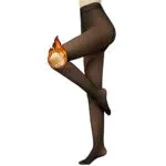 Arkim Thermo Strumpfhose gefüttert S/M/L/XL, Beine abnehmen Strumpfhosen Damen Winter Gefälschte Durchscheinend Plüschstrümpfe Wärmende Fleece Leggings